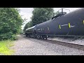 CSX M426 carrying an MP15AC switcher approaches downtown Old Orchard Beach, ME on 8/12/23