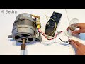 Hack ! 220V Electric Generator from a Washing Machine Motor DIY - Universal Motor to DC Generator