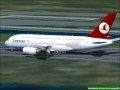 Fs2004 - Turkish Airlines A380-800 Landing Bangkok Suvarnabhumi Airport