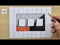 3d drawing on paper - how to draw 3d art