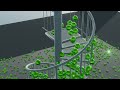 Balls on a spiral staircase (Blender animation) Satisfying video!