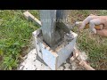 how to install LIGHT STEEL planting posts