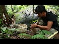 Build And Survive Alone - Clay House Inside Big Tree, How To Make stream Fish Trap