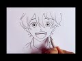 Anime drawing boy smile | How to draw a anime boy drawing easy step by step