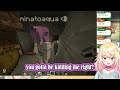 Momosuzu Nene And Minato Aqua Form A Loner Team  | Minecraft Hardcore [Hololive/Sub]