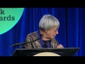 Neil Gaiman presents lifetime achievement award to Ursula K. Le Guin at 2014 National Book Awards