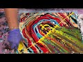 Amazing spiral pour New Swifty Swipey Tool Big Tutti fruiti Gems and feathering