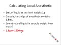 Local Anesthetics | Categories and Calculations | INBDE, ADAT