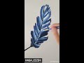 Akrilik Boyama - Mavi Tüy /Acrylic Painting - Blue Feather
