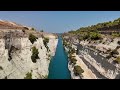 Kanał Koryncki, widok z drona. 4K / 60fps Corinth Canal view from a drone