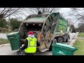 Fast Waste Management Mack LEU CNG McNeilus Rear Loader Garbage Truck