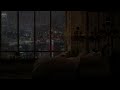 Alone in luxury bedroom overlooking NYC in rainy night 🌧️ - Rain sound for sleeping, studying