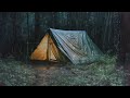 Fall into Sleep in Under 3 Minutes with Heavy Rain on Tent Sound | Sleep, Study, Meditate | 10 Hours