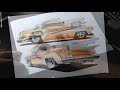 Sketching a Desoto HotRod Timelapse