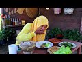 panen selada bokor, masak enak & makan enak hasil kebun, masakan desa