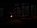 Winter wonderland ASMR | Wind and Crackling Fireplace in a Cozy Winter Hut | Blizzard ambience 2