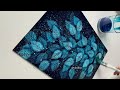 Starry night painting / Acrylic painting for beginners / Leaf painting step by step