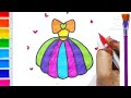 Beautiful Crown Drawing Painting and Colouring for kids Toddlers. How to draw a cute Crown easy