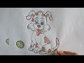 How do you draw a cute dog picture easily. Easy drawing video for kids. #dog #drawingideas #easyart