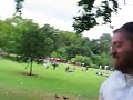 Fishel & I goofing off in London Park