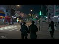 Night Cherry Blossom Road and Sinchon Blues in Seoul | Korea Travel 4K HDR