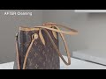 How to Clean Louis Vuitton Vachetta Leather Straps on Neverfull PM Part 1