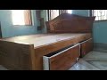 Wooden bed design || Double bed design || wooden box khat || King size bed design