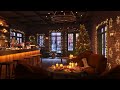 Relaxing Christmas Jazz Music Coffee Shop Ambience | Snow Falling - Cozy Winter Cafe
