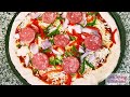 Cheese Burst Pepperoni Pizza in preparation | Fast food recipes | Easy Snacks to make at home