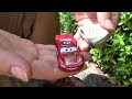 Find 32 types of Disney Cars & Japanese Anime Tomica in the park!