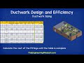 Ductwork sizing, calculation and design for efficiency - HVAC Basics + full worked example