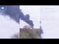 Russia on fire after Ukrainian drones strike energy and industrial plants in Smolensk and Lipetsk