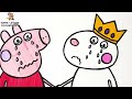 Zeichnen und Ausmalen von Peppa Pig und Suzy Sheep, die sich verabschieden 🐷😭🐑🫂