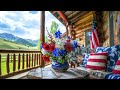 Fourth Of July Screensaver TV Art | Patriotic American Flag Wallpaper | Summer Ambience | Florals