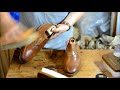 Unbox and how to condition shine AE Cornwallis natural shell cordovan. ASMR. Shine new shoes