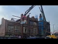Demolishing Derelict Market Tavern Building Sheffield UK