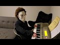 Michael Myers playing the Halloween theme