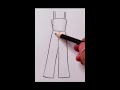 How to draw a girl dress drawing Fashion Figure #shorts #art #drawing #shortsvideo #drawingsketch