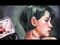 Watercolor portrait process | talking about youtube