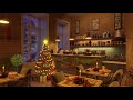 Cozy Christmas Coffee Shop Ambience with Smooth Christmas Jazz Music, Cafe Sounds and Snowfall