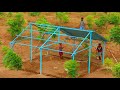 Real Quick Building of Shed with SheetMetal for Roof | Making Shed for Cow, Cattle & Goats in 3 days