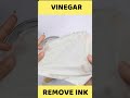How to remove ink stains from clothes with toothpaste #shorts
