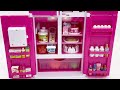 11 Minutes Satisfying with Unboxing Cute Pink Refrigerator | ASMR Toys