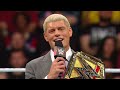 Cody Rhodes relives his journey to the Undisputed WWE Universal Title: Raw highlights, April 8, 2024