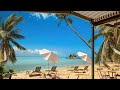 Smooth Jazz Music Cafe by the Sea with Relaxing Sea Waves Sounds | Seaside Cafe