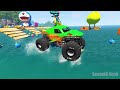 Big & Small Red Vizor Monster Truck VS Thomas The Tank Engine | BeamNG.drive