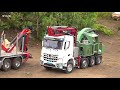 RC TRUCK WOOD CHIPPER // SPECIAL HANDMADE MB AROCS FORREST EDITION // RC PALFINGER FORREST CRANE