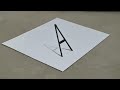 very easy 3d drawing on paper a letter