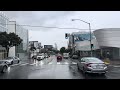 Rainy Hollywood Hills - Scenic Drive 4K HDR - Los Angeles USA