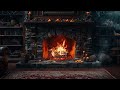 Relaxing Night by the Cozy Fireplace 🔥 Beautiful Fireplace Burning 4K UHD & Crackling Fire 3 Hours